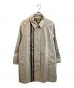 BURBERRYバーバリー）の古着「Heritage Ribbon Cotton Gabardine Car Coat」｜ベージュ