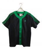 adidas Originalsアディダスオリジナル）の古着「半袖シャツ」｜グリーン×ブラック