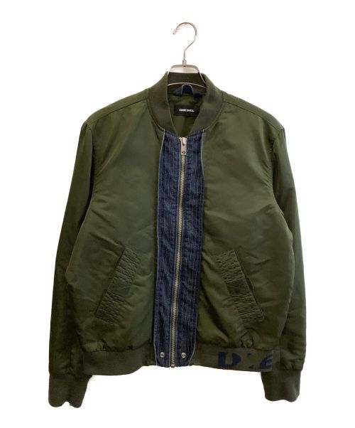 DIESEL（ディーゼル）DIESEL (ディーゼル) MA-1ジャケット カーキ サイズ:XLの古着・服飾アイテム