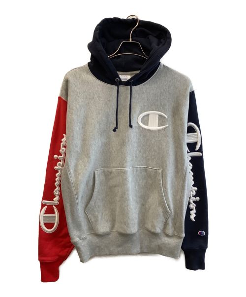 Champion REVERSE WEAVE（チャンピオン リバース ウィーブ）Champion REVERSE WEAVE (チャンピオンリバースウィーブ) プルオーバーパーカー グレー サイズ:XLの古着・服飾アイテム