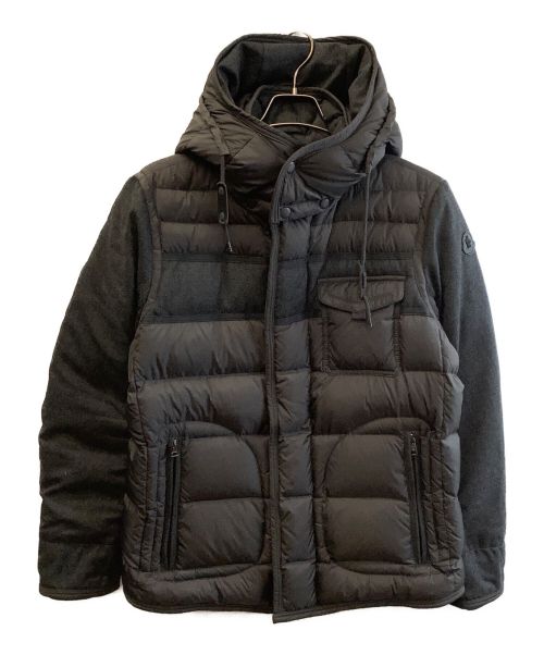 MONCLER（モンクレール）MONCLER (モンクレール) ダウンジャケット グレー×ブラック サイズ:3の古着・服飾アイテム