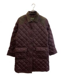 Eddie Bauer（エディーバウアー）の古着「キルティングダウンコート」｜パープル×ブラウン