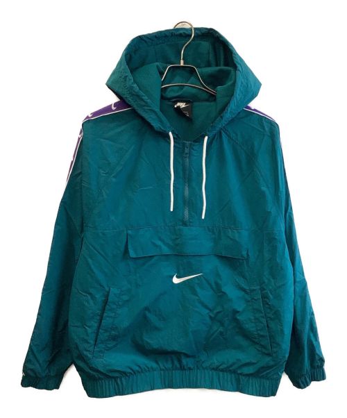 NIKE（ナイキ）NIKE (ナイキ) アノラックパーカー グリーン×パープル サイズ:Mの古着・服飾アイテム