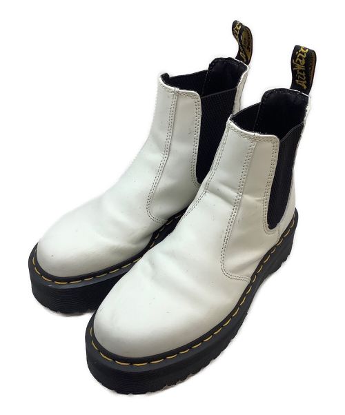 Dr.Martens（ドクターマーチン）Dr.Martens (ドクターマーチン) チェルシー ブーツ ホワイト×ブラック サイズ:38の古着・服飾アイテム