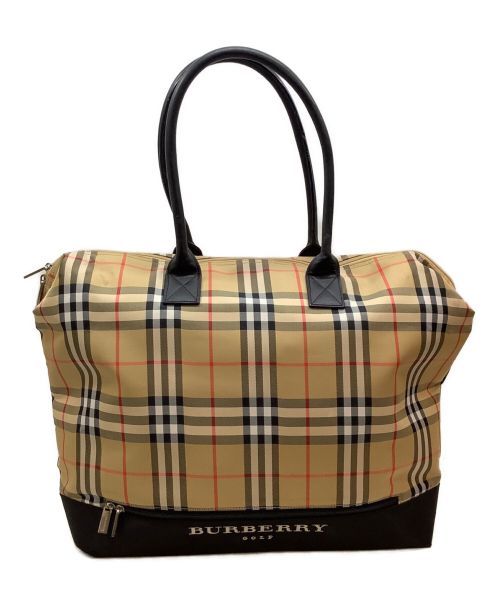 BURBERRY GOLF（バーバリーゴルフ）BURBERRY GOLF (バーバリーゴルフ) ボストンバッグ ベージュの古着・服飾アイテム