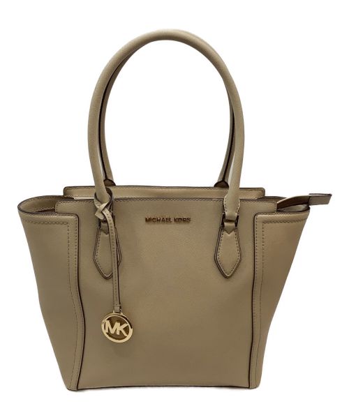 MICHAEL KORS（マイケルコース）MICHAEL KORS (マイケルコース) ハンドバッグ ベージュ×ゴールドの古着・服飾アイテム