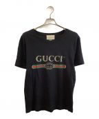 GUCCIグッチ）の古着「ロゴTシャツ」｜ブラック