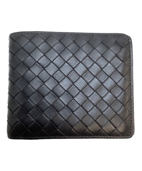 BOTTEGA VENETA（ボッテガベネタ）BOTTEGA VENETA (ボッテガベネタ) 2つ折り財布 ブラックの古着・服飾アイテム