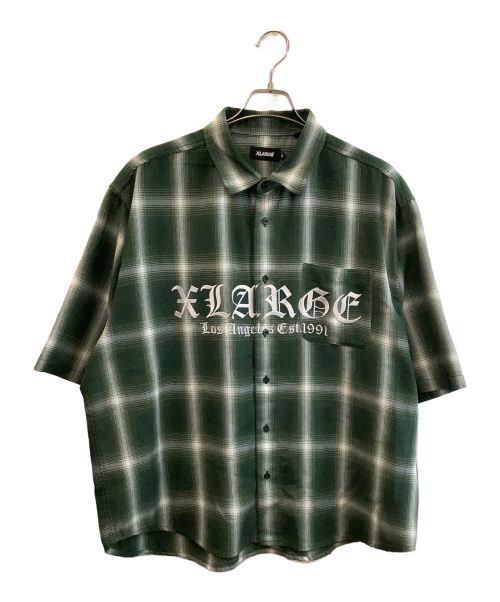 X-LARGE（エクストララージ）X-LARGE (エクストララージ) 半袖シャツ グリーン サイズ:XLの古着・服飾アイテム