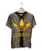 adidas Originals×JEREMY SCOTTアディダスオリジナル×ジェレミースコット）の古着「Tシャツ」｜ブラック×ブラウン