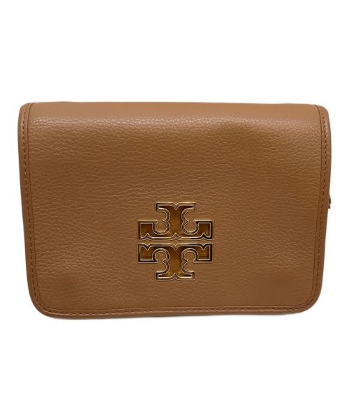 TORY BURCH（トリーバーチ）TORY BURCH (トリーバーチ) クラッチバッグ ブラウン×ゴールドの古着・服飾アイテム