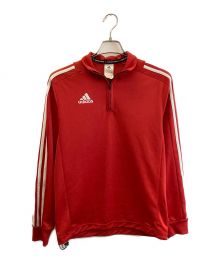 adidas（アディダス）の古着「ハーフジップジャケット」｜レッド