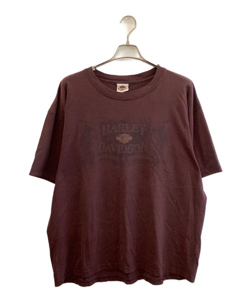 HARLEY-DAVIDSON（ハーレーダビッドソン）HARLEY-DAVIDSON (ハーレーダビッドソン) 半袖Tシャツ ボルドー サイズ:XLの古着・服飾アイテム