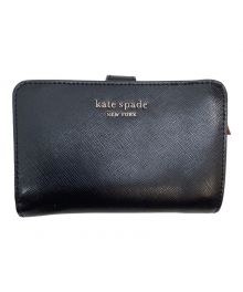 Kate Spade（ケイトスペード）の古着「2つ折り財布」｜ブラック×ピンク