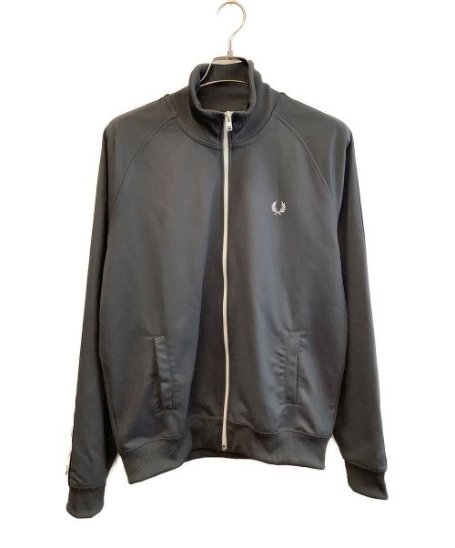 FRED PERRY（フレッドペリー）FRED PERRY (フレッドペリー) Taped Track Jacket グレー×ホワイト サイズ:Lの古着・服飾アイテム