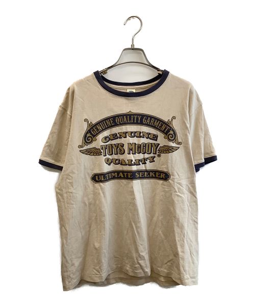 TOYS MCCOY（トイズマッコイ）TOYS MCCOY (トイズマッコイ) リンガーTシャツ ベージュ サイズ:Lの古着・服飾アイテム