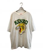 KENZOケンゾー）の古着「'Varsity Jungle' タイガー オーバー サイズ Tシャツ」｜ホワイト