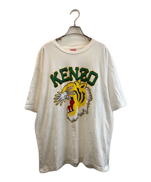 KENZO（ケンゾー）KENZO (ケンゾー) 'Varsity Jungle' タイガー オーバー サイズ Tシャツ ホワイト サイズ:XLの古着・服飾アイテム