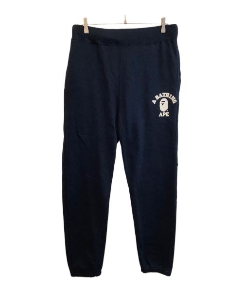 A BATHING APE（アベイシングエイプ）A BATHING APE (アベイシングエイプ) College Sweat Pant ネイビー サイズ:Lの古着・服飾アイテム