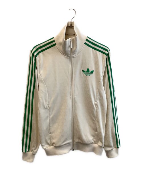 adidas（アディダス）adidas (アディダス) Monogram Track Top ベージュ×グリーン サイズ:ASIA D 未使用品の古着・服飾アイテム