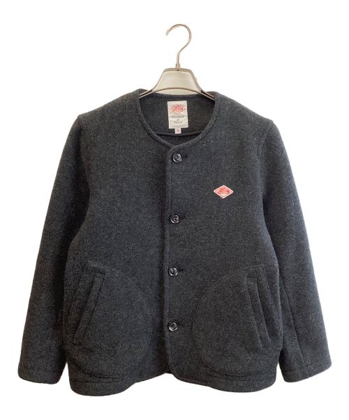 DANTON（ダントン）DANTON (ダントン) WOOL MOSEER ノーカラーコート グレー サイズ:36の古着・服飾アイテム