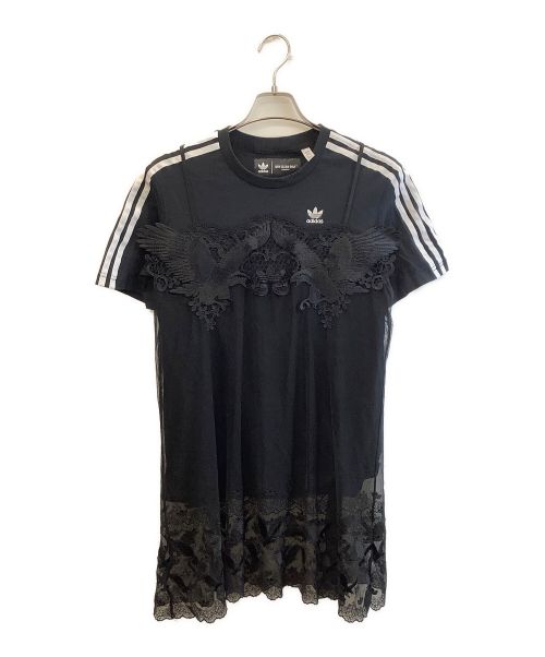 adidas（アディダス）adidas (アディダス) DRY CLEAN ONLY BANGKOK (ドライ クリーン オンリー バンコク) レースTシャツ ブラック サイズ:OTの古着・服飾アイテム