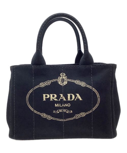 PRADA（プラダ）PRADA (プラダ) 2WAYトートバッグ ブラックの古着・服飾アイテム