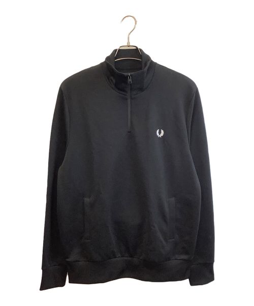 FRED PERRY（フレッドペリー）FRED PERRY (フレッドペリー) ハーフジップトラックジャケット ブラック サイズ:Lの古着・服飾アイテム