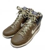 NIKEナイキ）の古着「Nike Dunk High Premium Bfive」｜ブラウン×ブラック