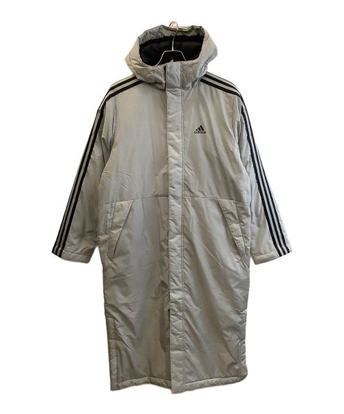 adidas（アディダス）adidas (アディダス) ベンチコート グレー サイズ:Lの古着・服飾アイテム