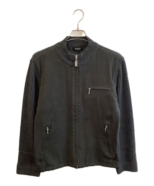 BURBERRY BLACK LABEL（バーバリーブラックレーベル）BURBERRY BLACK LABEL (バーバリーブラックレーベル) ニットジャケット グレー サイズ:2の古着・服飾アイテム