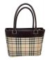 BURBERRY (バーバリー) ノヴァチェックハンドバッグ ベージュ×ブラウン：17000円