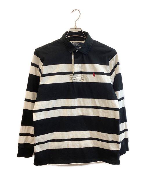 POLO RALPH LAUREN（ポロ・ラルフローレン）POLO RALPH LAUREN (ポロ・ラルフローレン) ラガーシャツ ブラック×ホワイト サイズ:Mの古着・服飾アイテム