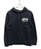 stussyステューシー）の古着「プルオーバーパーカー」｜ブラック