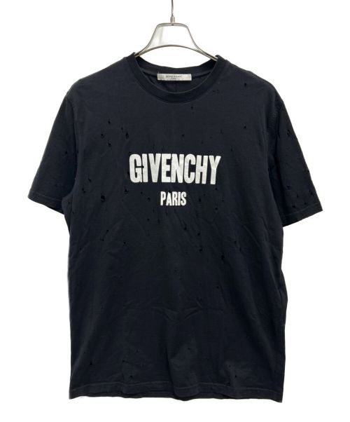 GIVENCHY（ジバンシィ）GIVENCHY (ジバンシィ) デストロイロゴTシャツ ブラック サイズ:Mの古着・服飾アイテム