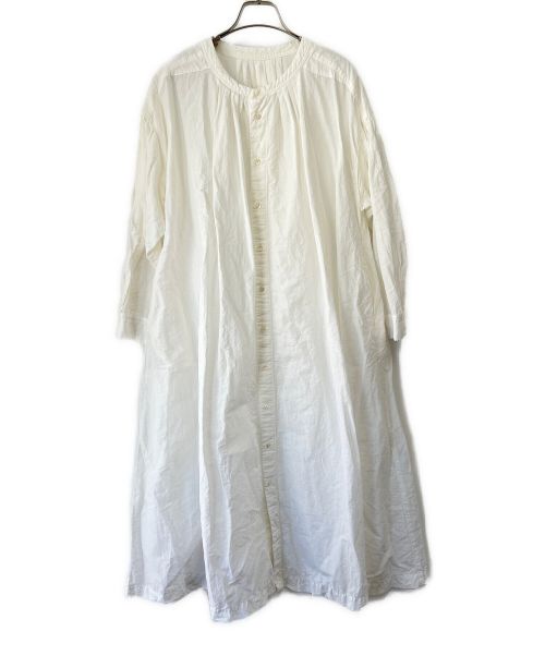 nest Robe（ネストローブ）nest Robe (ネストローブ) リネン/コットンシャツワンピース ホワイト サイズ:Ｆの古着・服飾アイテム