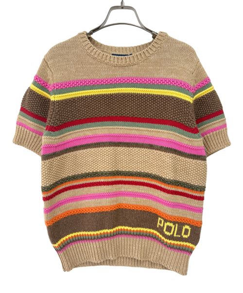 POLO RALPH LAUREN（ポロ・ラルフローレン）POLO RALPH LAUREN (ポロ・ラルフローレン) 半袖ニット ベージュ サイズ:L 未使用品の古着・服飾アイテム