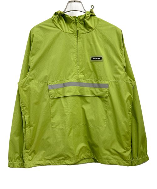 stussy（ステューシー）stussy (ステューシー) CONTRAST RIPSTOP ANORAK グリーン サイズ:Mの古着・服飾アイテム