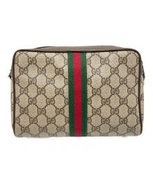 GUCCI（グッチ）の古着「セカンドバッグ」｜ベージュ×ブラウン