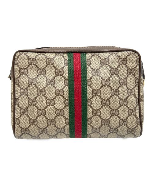 GUCCI（グッチ）GUCCI (グッチ) セカンドバッグ ベージュ×ブラウンの古着・服飾アイテム