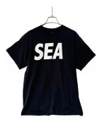 WIND AND SEAウィンド アンド シー）の古着「ロゴ クルーネック Tシャツ」｜ブラック