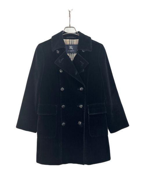 BURBERRY LONDON（バーバリーロンドン）BURBERRY LONDON (バーバリーロンドン) くるみボタンコーデュロイコート ブラック サイズ:9の古着・服飾アイテム