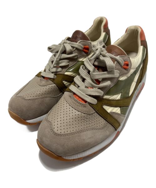 DIADORA HERITAGE（ディアドラ ヘリテージ）DIADORA HERITAGE (ディアドラ ヘリテージ) スニーカー ベージュ×グリーン サイズ:26.5の古着・服飾アイテム