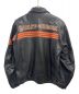 HARLEY-DAVIDSON (ハーレーダビッドソン) レザージャケット ブラック×オレンジ サイズ:M：19000円