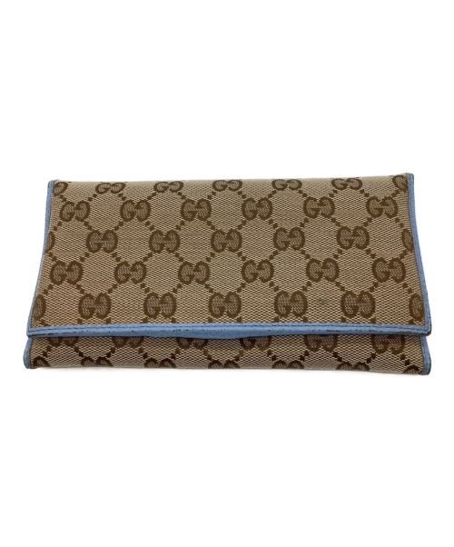 中古 古着通販 Gucci グッチ 長財布 ブルー ブラウン ブランド 古着通販 トレファク公式 Trefac Fashion