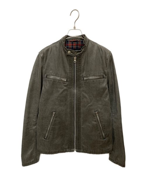 COMME des GARCONS HOMME（コムデギャルソン オム）COMME des GARCONS HOMME (コムデギャルソン オム) フェイクレザージャケット グレー サイズ:Mの古着・服飾アイテム