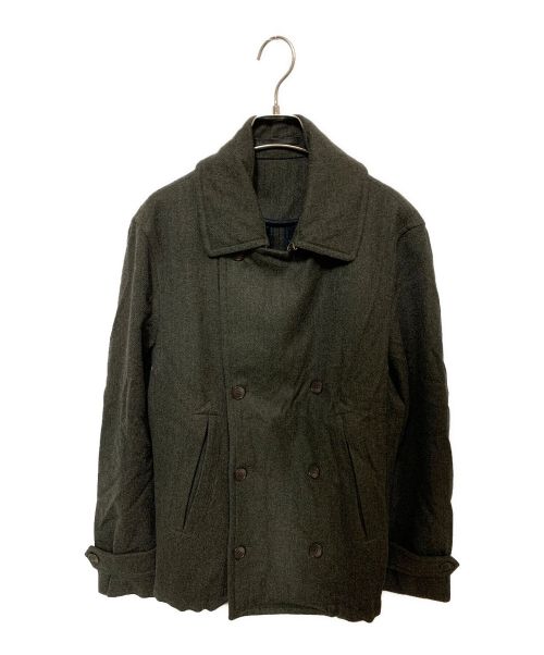 GIORGIO ARMANI（ジョルジョアルマーニ）GIORGIO ARMANI (ジョルジョアルマーニ) カシミヤ混Pコート グレー サイズ:50の古着・服飾アイテム