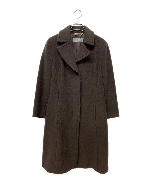 MaxMara（マックスマーラ）MaxMara (マックスマーラ) ヴァージンウールコート ブラウン サイズ:36の古着・服飾アイテム