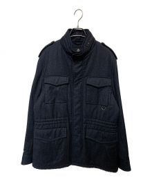 Aquascutum（アクアスキュータム）の古着「ウールパデッドフィールドジャケット」｜ネイビー