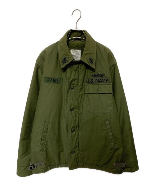 U'S NAVY（ユーエスネイビー）U'S NAVY (ユーエスネイビー) A-2デッキジャケット カーキ サイズ:Mの古着・服飾アイテム